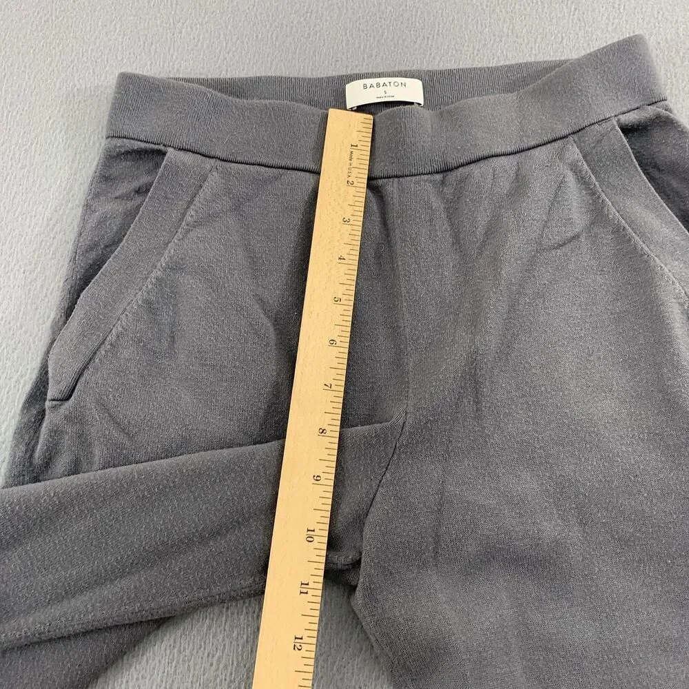 Aritizia Babaton Sweatpants Womens Small Gray Knit Jogger Elastic Waist Pockets